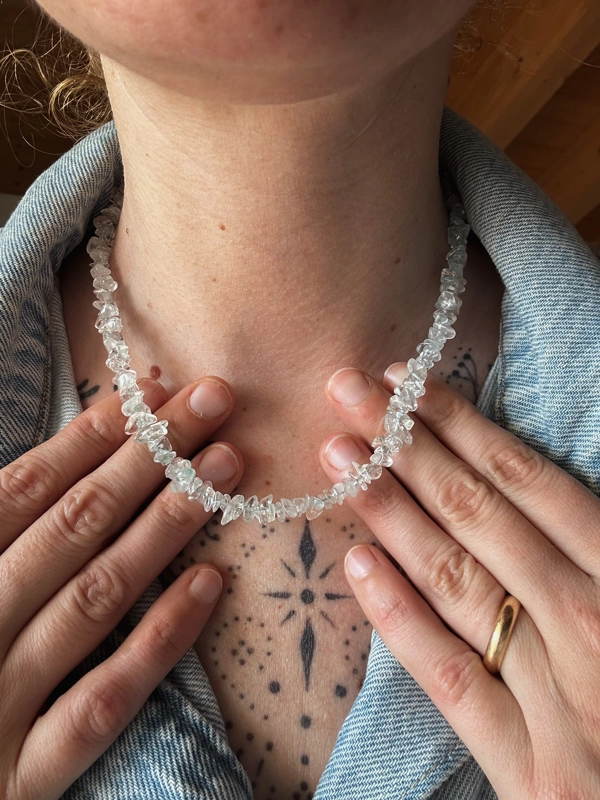 collana Chips Nic - Acquamarina